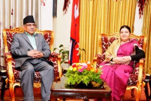 राष्ट्रपति भण्डारी र प्रधानमन्त्री दाहालबिच भेटवार्ता