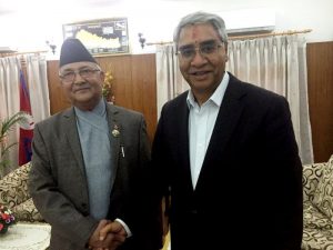 प्रधानमन्त्रीलाई भेटेर देउवाले के भने