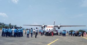 कालोपत्र पछि लामिडाँडा विमानस्थलमा पहिलो उडान