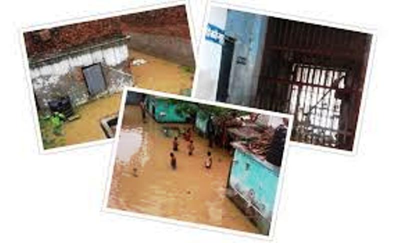 मुसलधारे पानी परेपछि कारागार डुबानमा