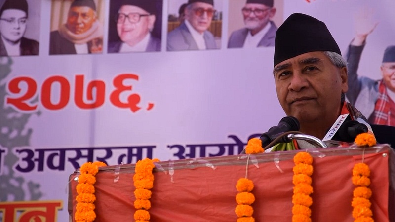 कम्युनिष्ट शासकले गर्दा देश अत्यन्त अप्ठेरो अवस्थामा पर्‍योः देउवा
