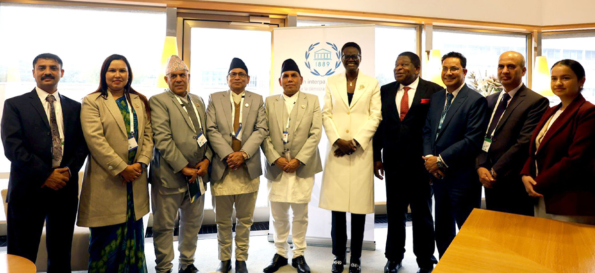 राष्ट्रियसभा अध्यक्ष दाहालको आईपीयू अध्यक्ष र महासचिवसँग शिष्टाचार भेटवार्ता