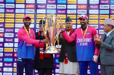 एनपीएलका विजेता जनकपुर बोल्ट्स टिम जनकपुरधाम जाने