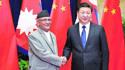 प्रधानमन्त्री ओली र चिनियाँ राष्ट्रपति सीबीच भेटवार्ता