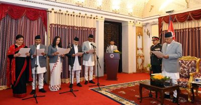 पाँच देशका राजदूतलाई राष्ट्रपति पौडेलले गराए शपथ