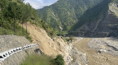 बीपी राजमार्गको क्षतिग्रस्त खण्डको मर्मत सुरु