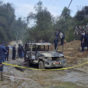 बलेरो गाडीमा आगलागी हुँदा चार जना यात्रुको मृत्यु