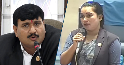 माओवादी सांसद कुसारीद्वारा सभापति साहमाथि माइक र नेमप्लेट प्रहार !