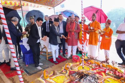 प्रधानमन्त्रीबाट धुलिखेल अस्पतालको ‘ट्रमा एण्ड इमर्जेन्सी सेन्टर’ को शिलान्यास