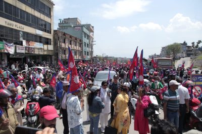 काठमाडौंमा राप्रपाको मोटरसाइकल र्‍याली
