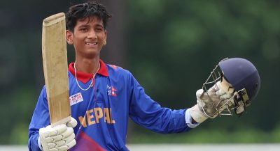 नेपालको इन्डोनेसियालाई ४२१ रनको विशाल लक्ष्य