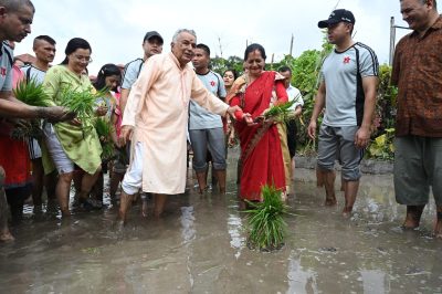 राष्ट्रपति पौडेल रोपाइँ कार्यक्रममा सहभागी
