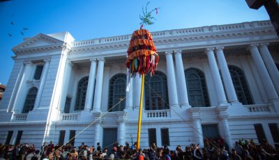बसन्तपुरमा चीर ठड्याइएसँगै यस वर्षको फागुपर्व सुरु